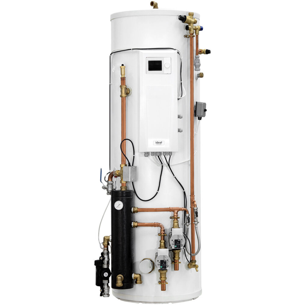 Ideal Logic Air DHW pre-plumbed cylinder 250L, control box & low loss header 2-zone